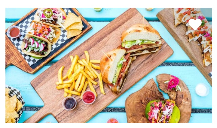 A spread of food photographed for Twice Miami